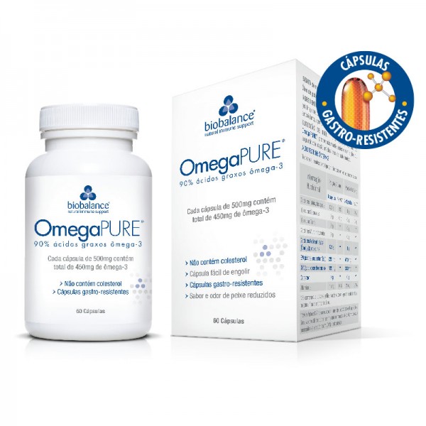 OmegaPure 500mg Pote 60 Cápsulas Gastrorresistentes ( Omega 3 Alemanha )